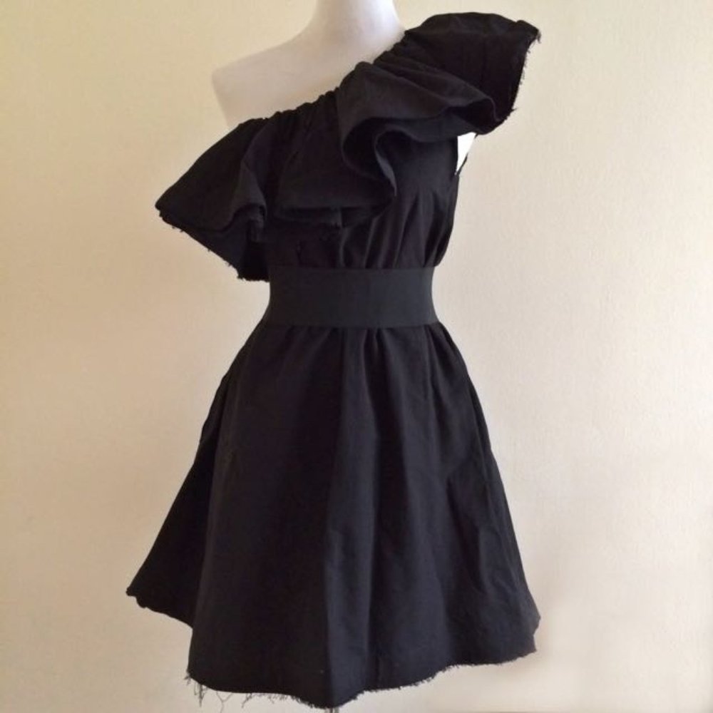 Lanvin x H&M Single-Shoulder Dress, Black